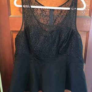 Torrid lace black peplum
